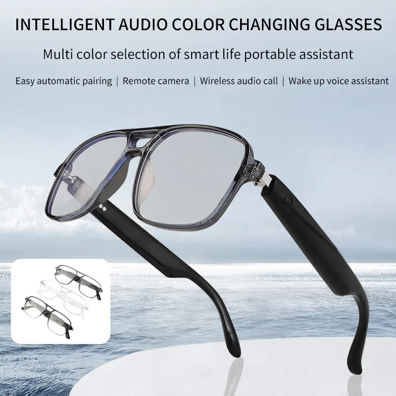 2025 Smart Glasses GS10 Men Women Color Change Glasses BT Call Voice Assistant Remote Camera Music Playback Smart Touch Control