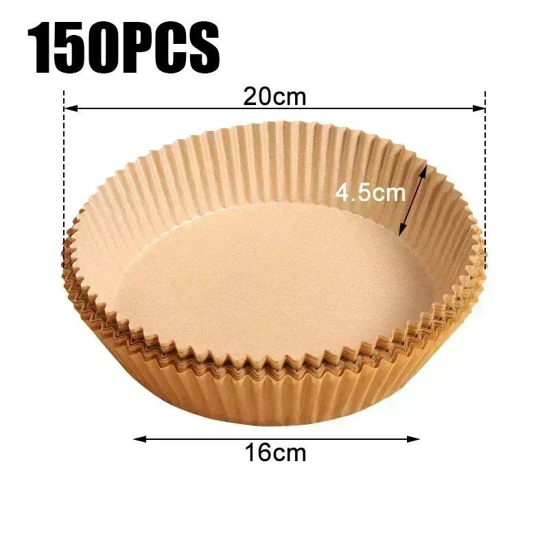 50 PCS Air Fryer Blotting Paper, Baking Blotting Paper, Food Grade Leakproof Non-Stick Food Pad, Thickened Silicone Paper Pad